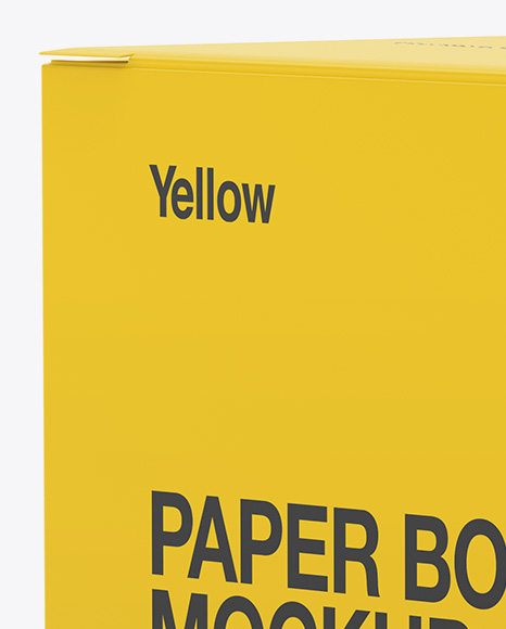 Paper Box Mockup   Half Side View PSD #2