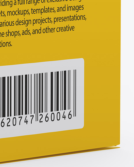 Paper Box Mockup   Half Side View PSD #1