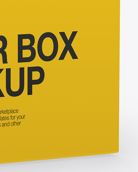 Paper Box Mockup   Half Side View PSD #1