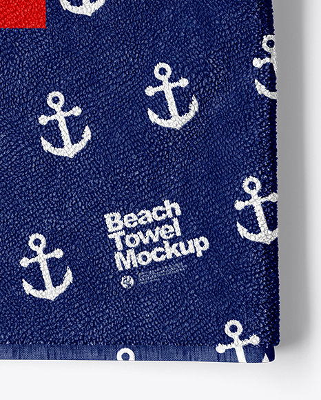 Beach Towel Mockup   Top View PSD #4