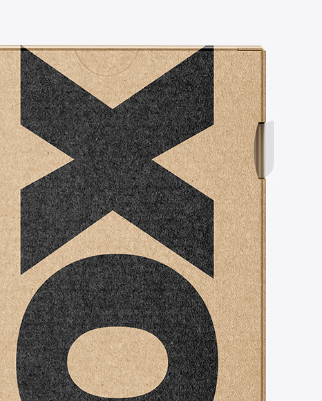 Kraft Paper Box Mockup In Box Mockups On Yellow Images Object Mockups