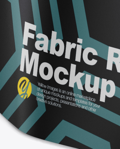 Download Fabric Roll Mockup Front View In Object Mockups On Yellow Images Object Mockups PSD Mockup Templates