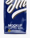 Glossy Coffee Bag Mockup - Front View