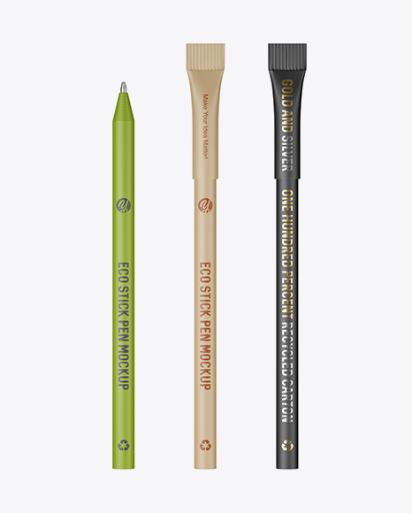 Eco Stick Pen Mockup - Front View - Free Download Images High Quality