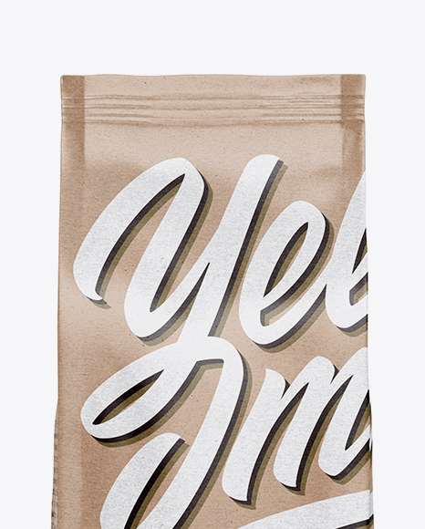 Download Kraft Coffee Bag Mockup in Bag & Sack Mockups on Yellow ...