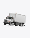 Box Truck Mockup - Half Side View