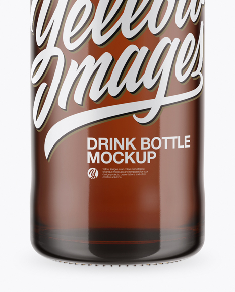 Amber Glass Bottle Mockup PSD #1