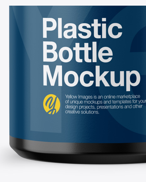 Plastic Bottle Mockup   Front View PSD #1