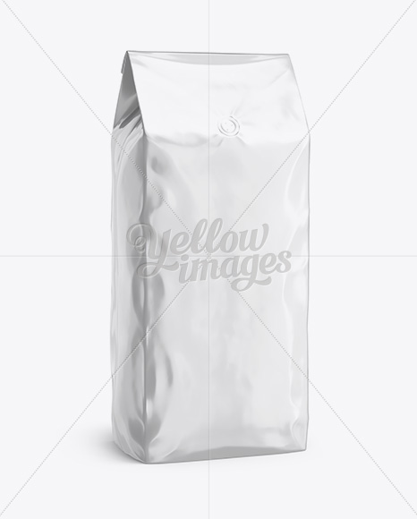 Download 2 5 Kg Foil Coffee Bag With Valve Mockup Half Turned View In Bag Sack Mockups On Yellow Images Object Mockups Yellowimages Mockups