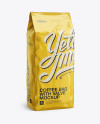 2,5 kg Foil Coffee Bag With Valve Mockup - Half-Turned View - Free