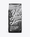 Download 2,5 kg Foil Coffee Bag With Valve Mockup - Front View in Bag & Sack Mockups on Yellow Images ...