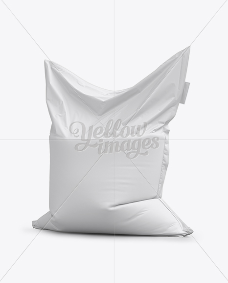 Clear Vinyl Bag W Bed Linen Mockup Halfside View In Bag Sack Mockups On Yellow Images Object Mockups