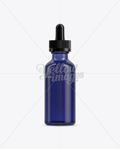 Download Blue Glass Dropper Bottle Mockup in Bottle Mockups on Yellow Images Object Mockups