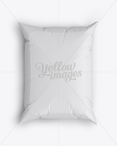 Clear Vinyl Bag W Bed Linen Mockup Halfside View In Bag Sack Mockups On Yellow Images Object Mockups