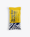 White Plastic Soap Bar Mockup - Top View