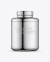 Chrome Supplement Jar Mockup - Free Download Images High Quality PNG, JPG