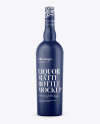 Download Matte Liquor Bottle Mockup - Front View in Bottle Mockups on Yellow Images Object Mockups