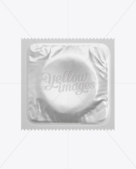 Square Condom Packaging Mockup In Sachet Mockups On Yellow Images Object Mockups