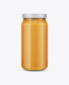 Glass Jar With Apple Puree Mockup