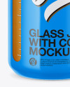 Glass Jar With Apple Puree Mockup