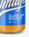 Glass Jar With Apple Puree Mockup