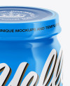 Glass Jar With Apple Puree Mockup - High-Angle Shot