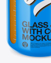 Glass Jar With Apple Puree Mockup - High-Angle Shot