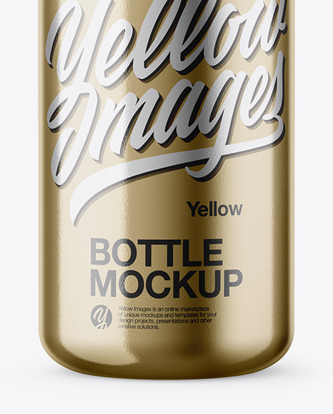 Metallic Bottle Mockup PSD #1