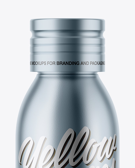 Matte Metallic Bottle Mockup In Bottle Mockups On Yellow Images Object Mockups