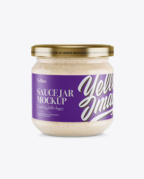 Glass Jar With Onion Spread Mockup Glass Jar With Onion Spread Mockup