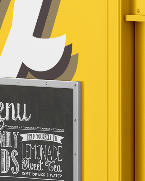 Download Food Truck Mockup Side View In Vehicle Mockups On Yellow Images Object Mockups Yellowimages Mockups