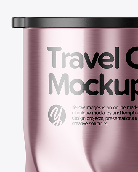 Download 390ml Stainless Steel Travel Cup Mockup In Object Mockups On Yellow Images Object Mockups PSD Mockup Templates