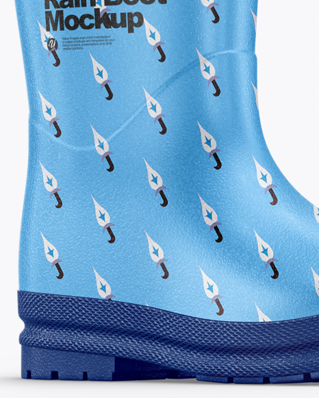 Rain Boot Mockup - Half Side View in Apparel Mockups on ...