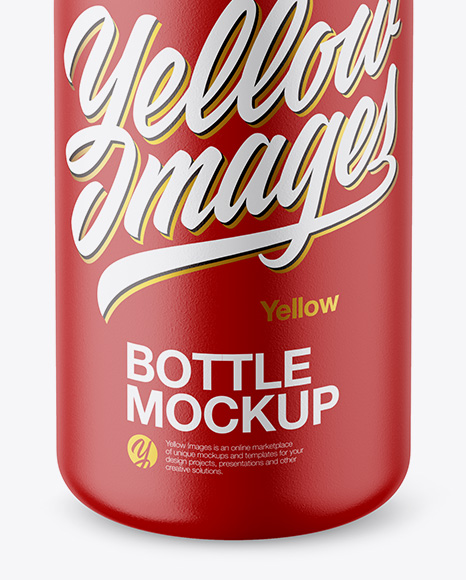 Matte Bottle Mockup High Angle Shot In Bottle Mockups On Yellow Images Object Mockups