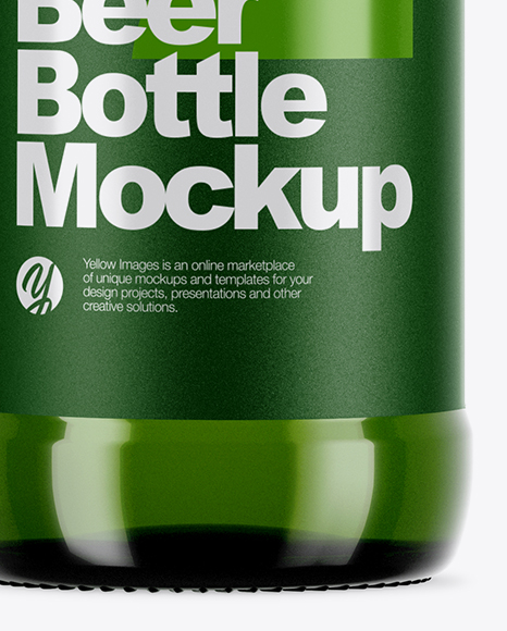 Download Green Glass Bottle With Lager Beer Mockup In Bottle Mockups On Yellow Images Object Mockups PSD Mockup Templates