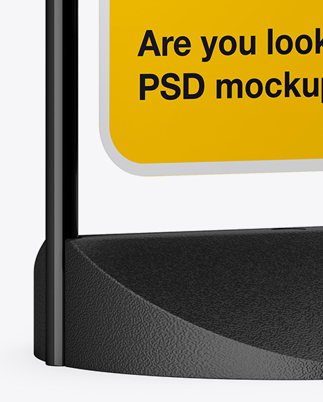 Pavement Sign Outdoor Advertising   Half Side View PSD #2