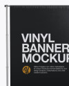 Glossy Vinyl Banner Mockup - Front View
