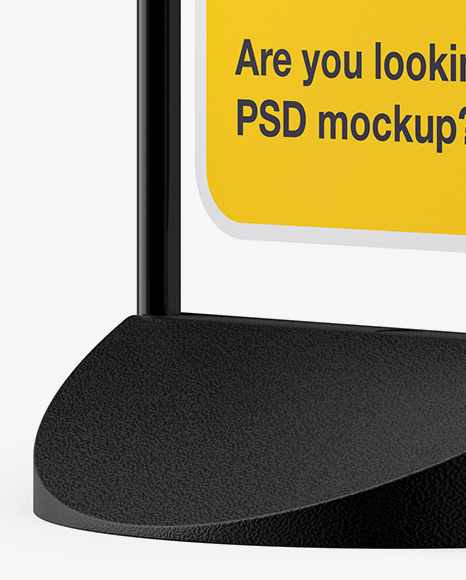 Pavement Sign Outdoor Advertising   Half Side View PSD #2