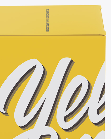 Paper Box Mockup   Side View (High Angle Shot) PSD #2