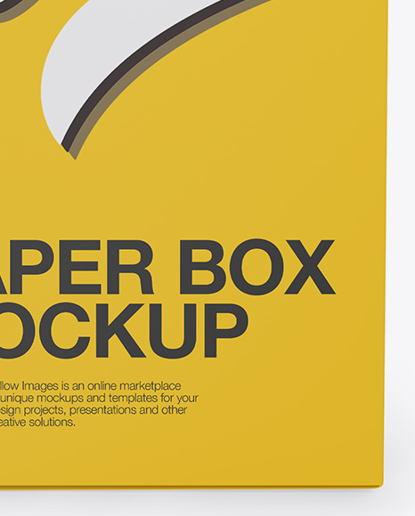 Paper Box Mockup   Side View (High Angle Shot) PSD #1
