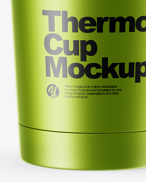 Matte Metallic Thermo Cup Mockup - Free Download Images High Quality