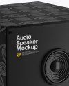 Matte Audio Speaker Mockup on Yellow Images Object Mockups