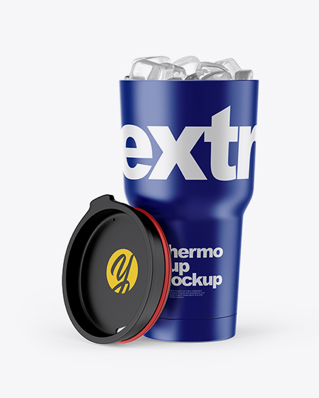 Download Matte Thermo Cup With Cap Mockup in Object Mockups on ...