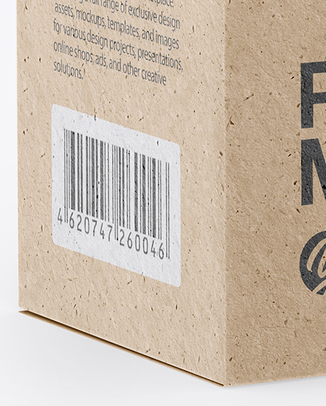 Download Kraft Box Mockup - Half Side View in Box Mockups on Yellow ... Yellowimages Mockups