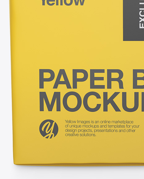 Paper Box Mockup   Side View (High Angle Shot) PSD #1
