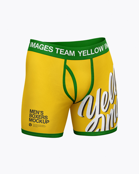 Download Men S Boxer Briefs Mockup Half Side View In Apparel Mockups On Yellow Images Object Mockups