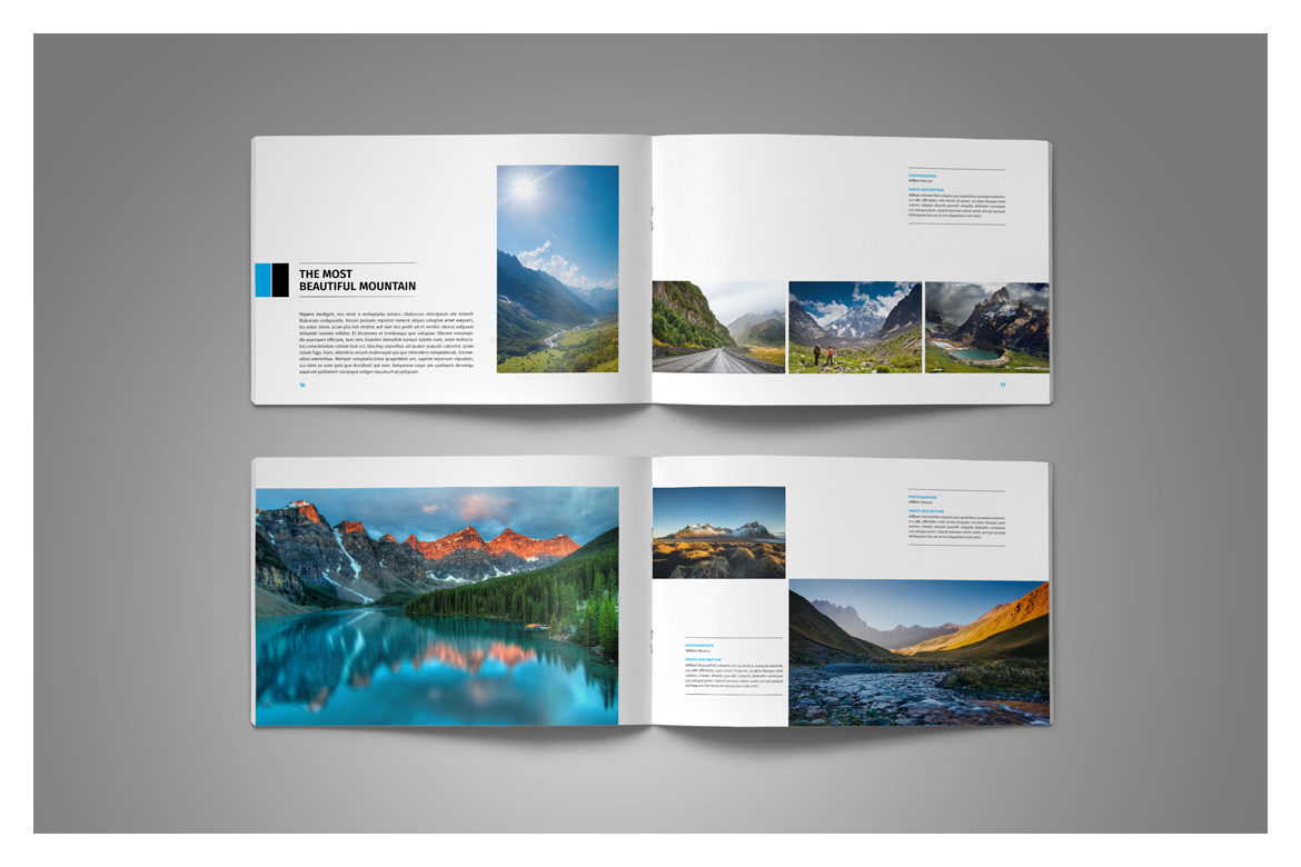 Photography Portfolio Template on Yellow Images Creative Store