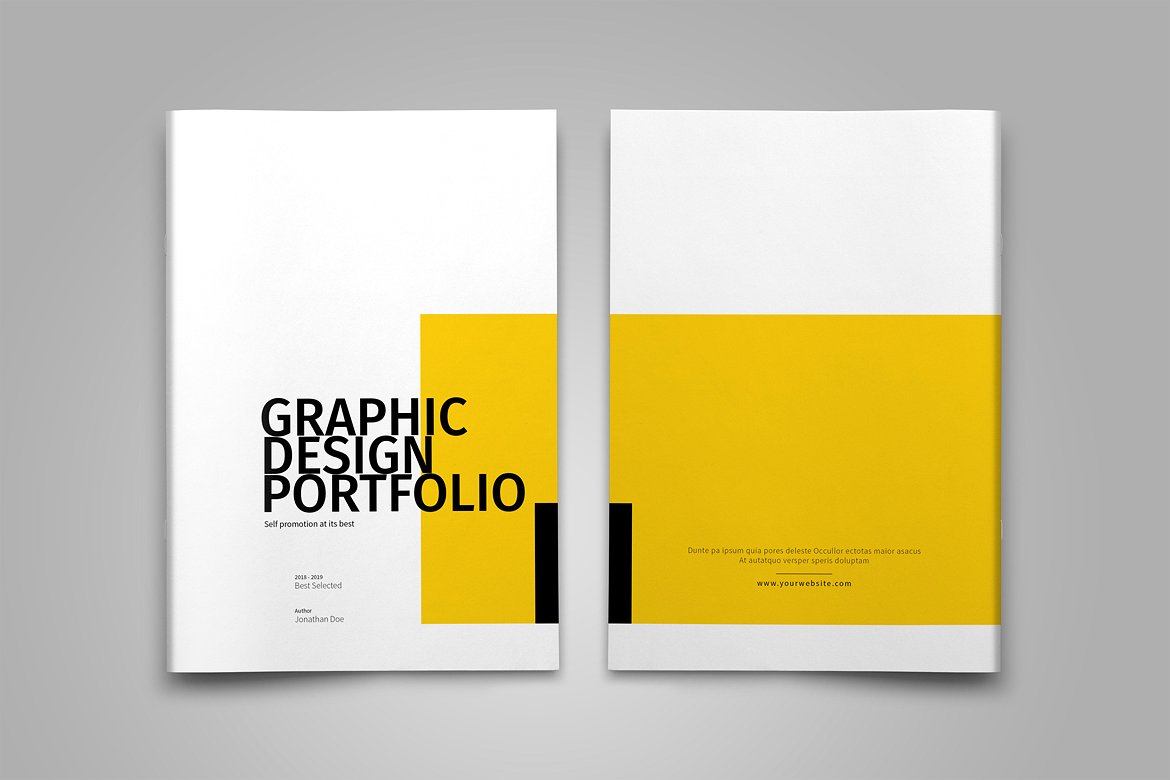 Download Graphic Design Portfolio Template In Brochure Templates On Yellow Images Creative Store Yellowimages Mockups