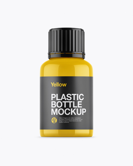 Glossy Plastic Bottle Mockup PSD #2
