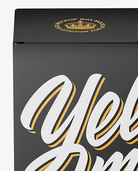 Matte Paper Box Mockup - Front View (High-Angle Shot) Matte Paper Box Mockup - Front View (High-Angle Shot)